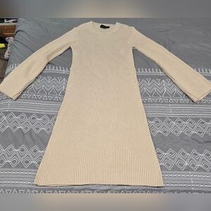 Hatch The Lydia Sweater Dress In Cream Size 3(L)